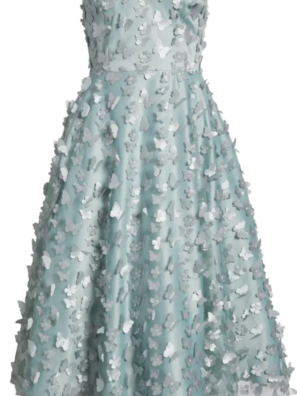 Eliza J Mint Green Dress with 3D Butterfly Appliqués as